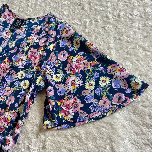 Bobeau Garden Party Floral Wrap Dress S Small - Picture 7 of 15